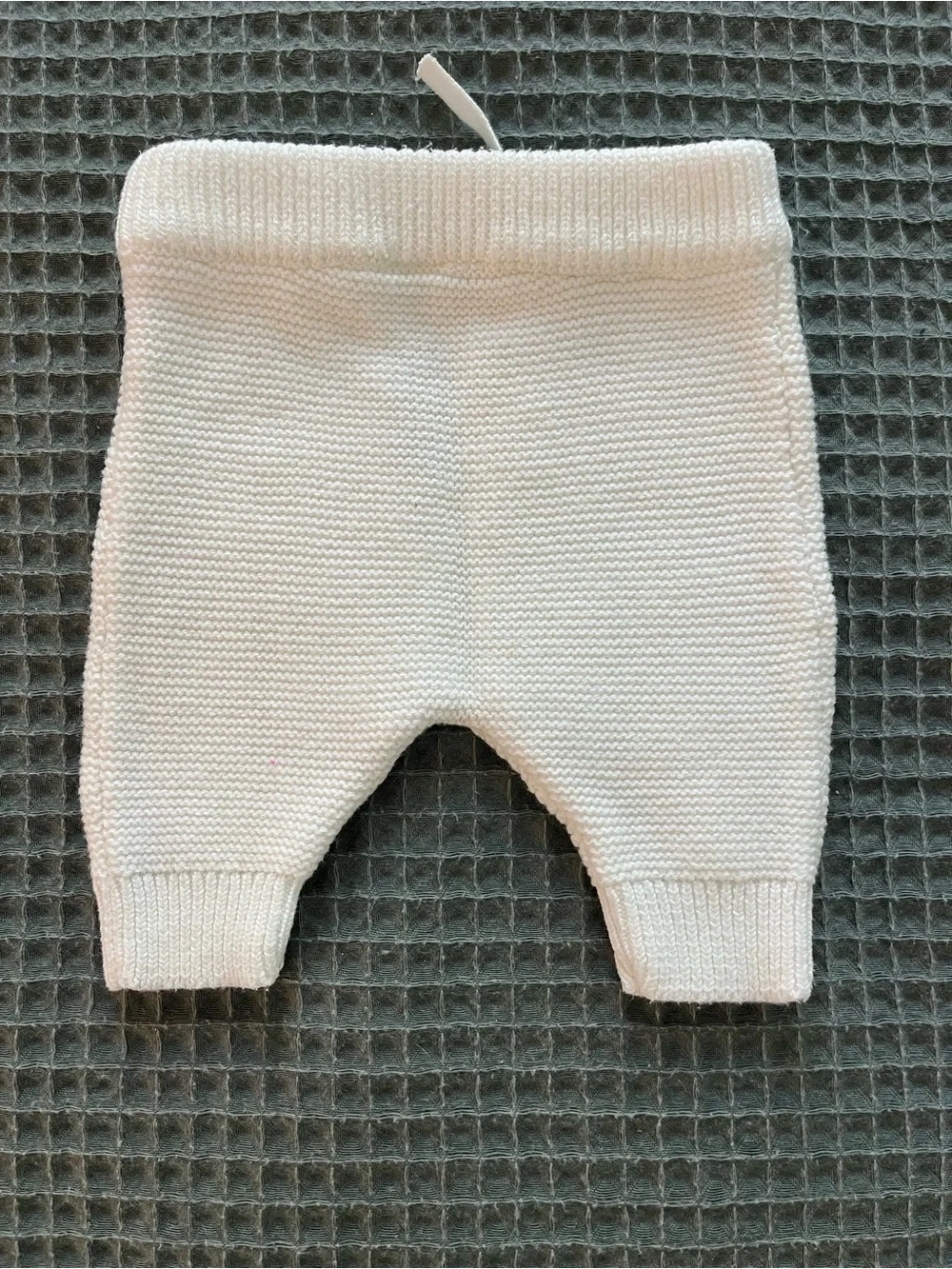 Carters Newborn Knit Pants Chunky Cream White Beige